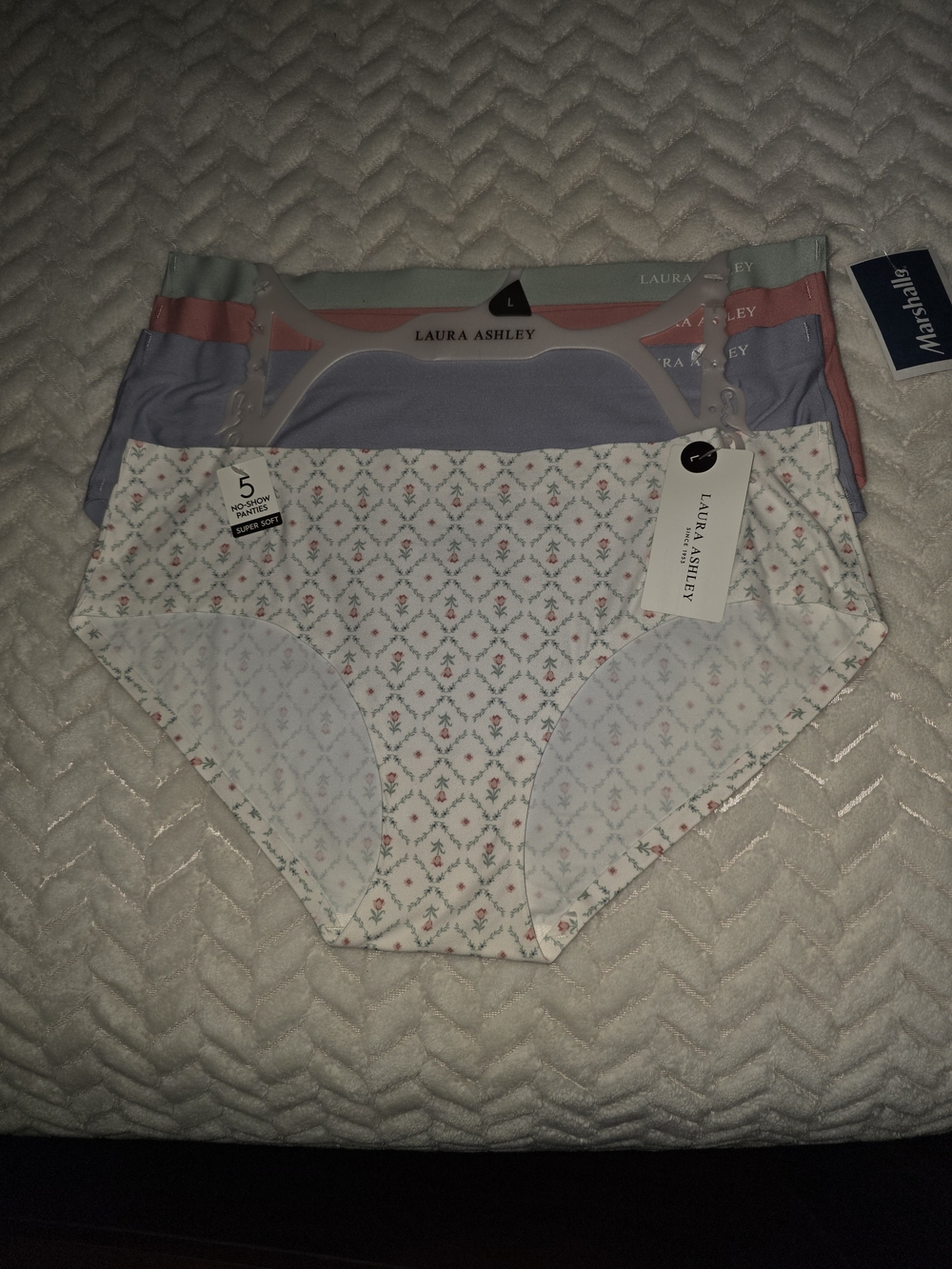 NWT Laura Ashley Cotton Blend Briefs - Pastel Floral & Solids